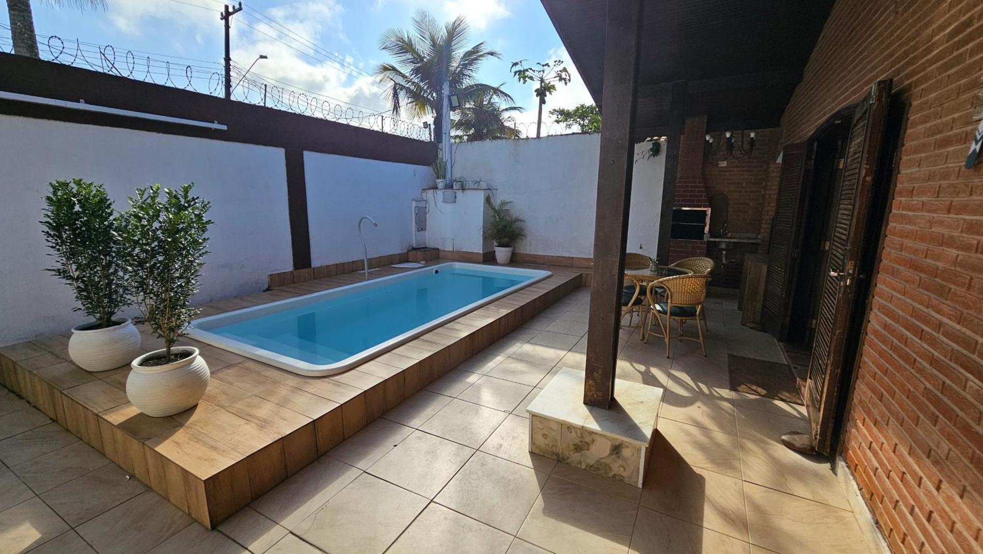 Linda Casa Com Piscina - Praia Do Pernambuco - Guarujá Exterior foto